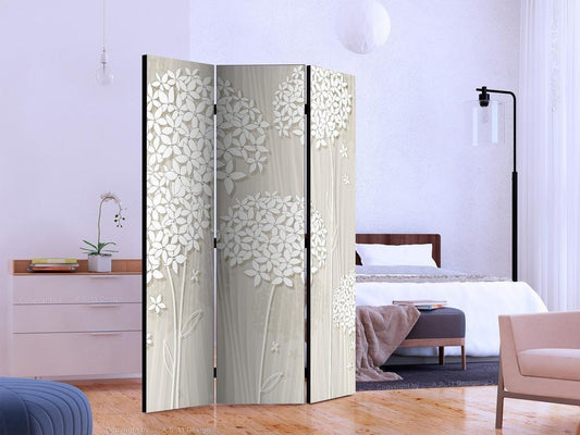 Decorative partition-Room Divider - Creamy Daintiness-Folding Screen Wall Panel by ArtfulPrivacy