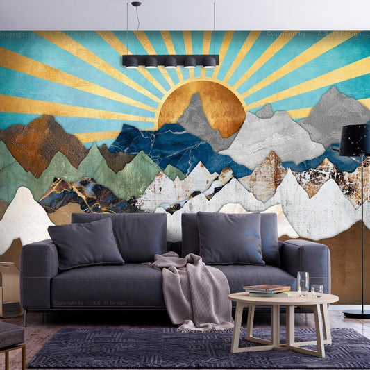 Wall Mural - Morning in the Mountains-Wall Murals-ArtfulPrivacy