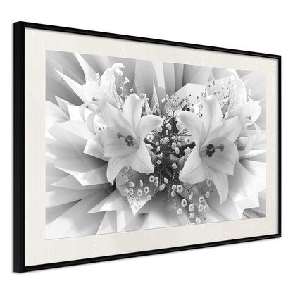 Botanical Wall Art - Crystal Lillies-artwork for wall with acrylic glass protection