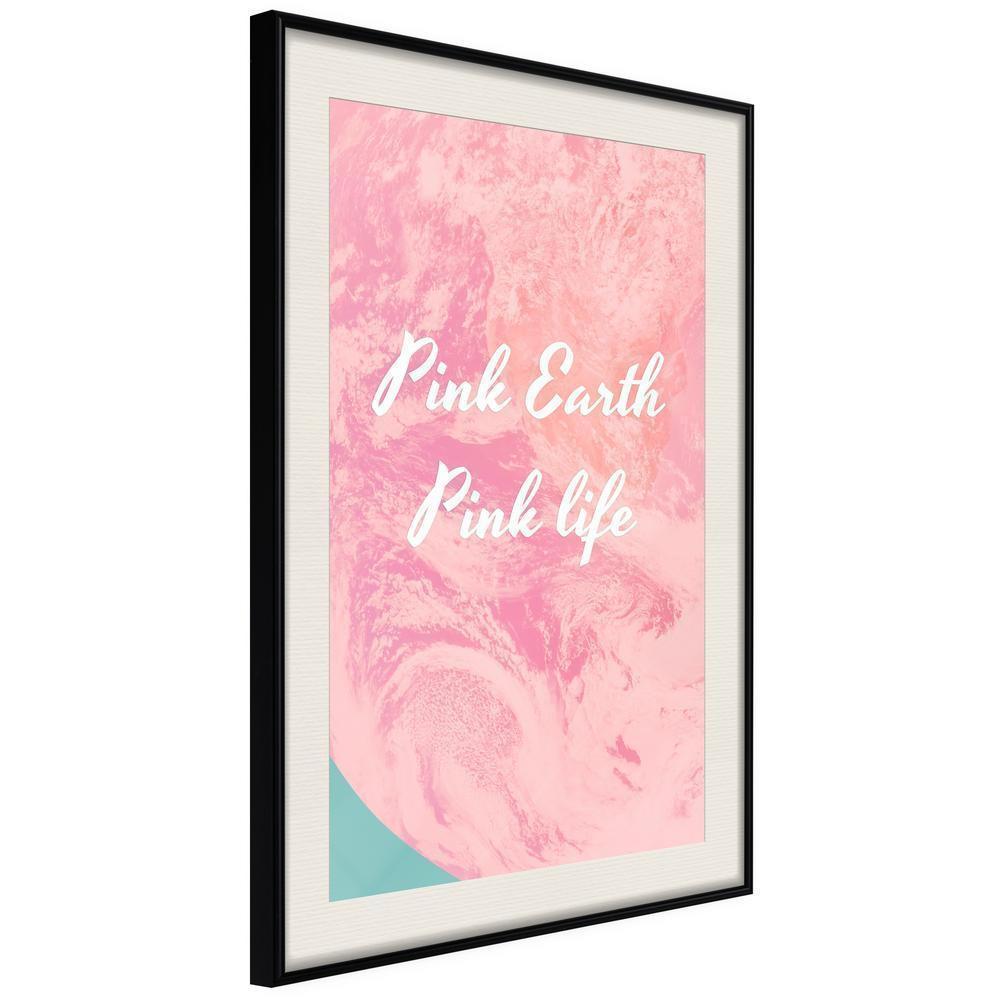 Winter Design Framed Artwork - Pink Life-artwork for wall with acrylic glass protection