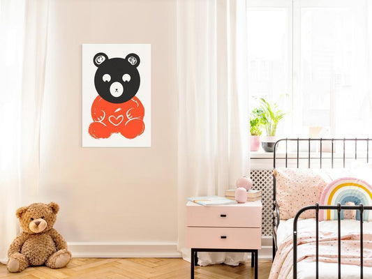 Canvas Print - Thoughtful Bear (1 Part) Vertical-ArtfulPrivacy-Wall Art Collection