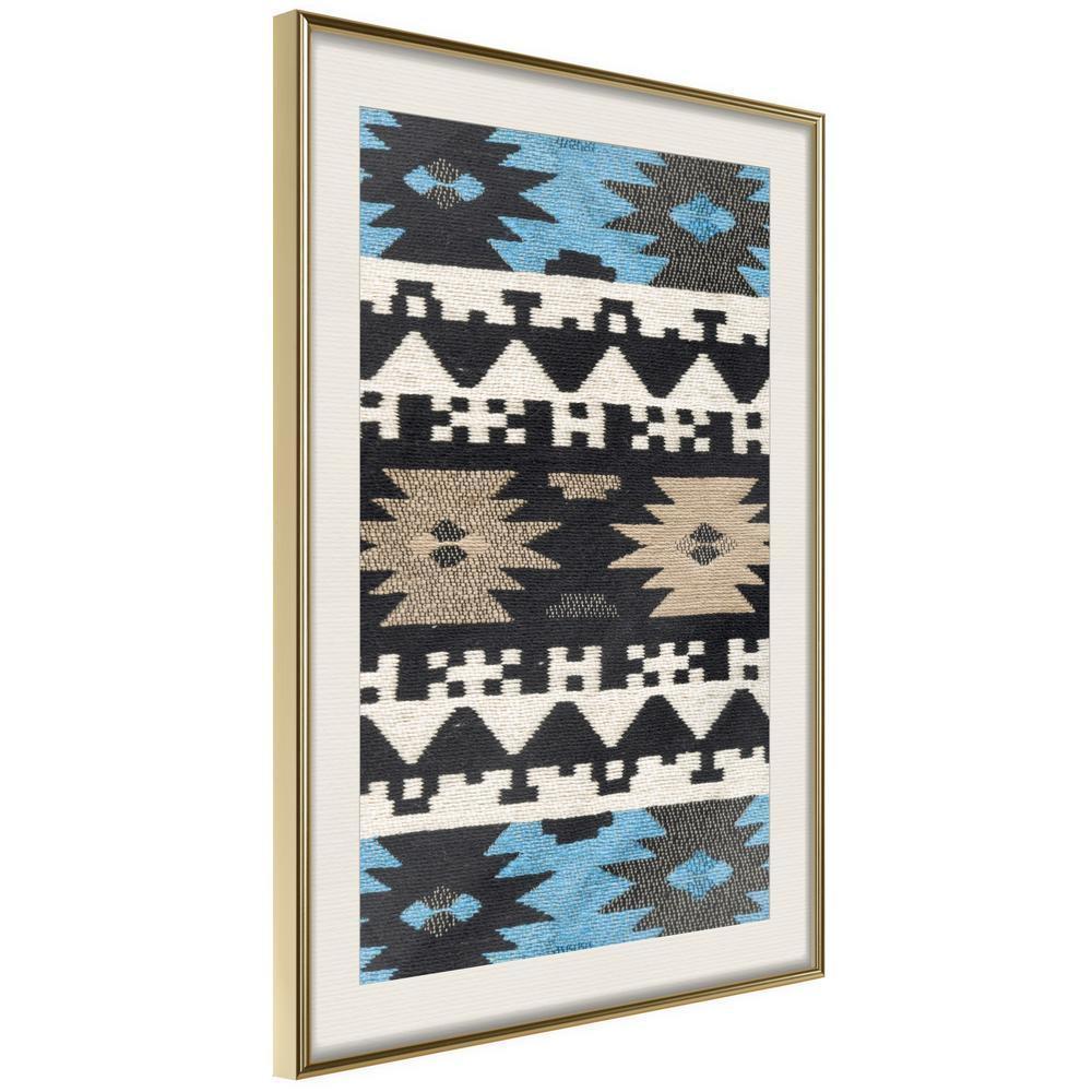 Abstract Poster Frame - Tribal Patterns-artwork for wall with acrylic glass protection