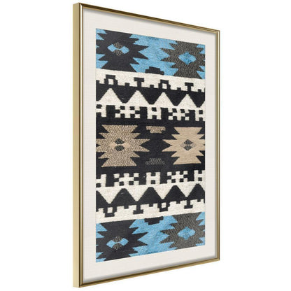 Abstract Poster Frame - Tribal Patterns-artwork for wall with acrylic glass protection