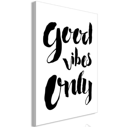 Canvas Print - Good Vibes Only (1 Part) Vertical-ArtfulPrivacy-Wall Art Collection