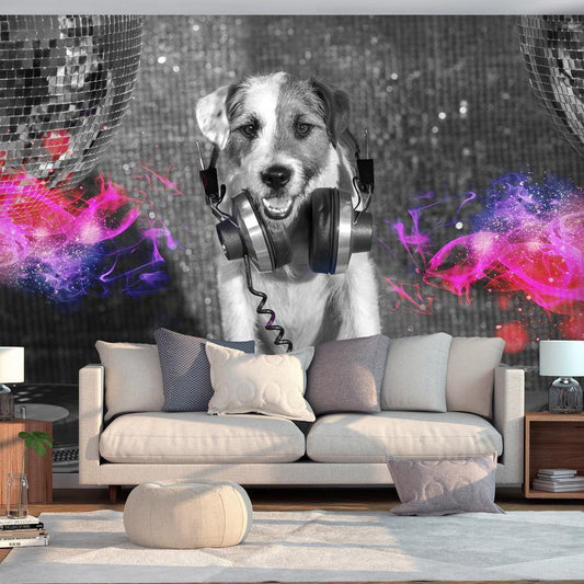 Wall Mural - DJ Dog-Wall Murals-ArtfulPrivacy