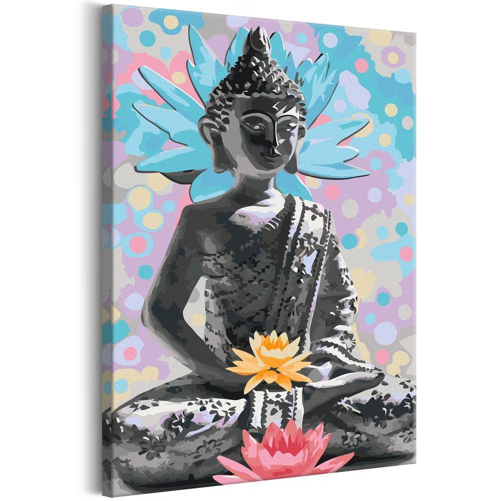 Start learning Painting - Paint By Numbers Kit - Rainbow Buddha - new hobby