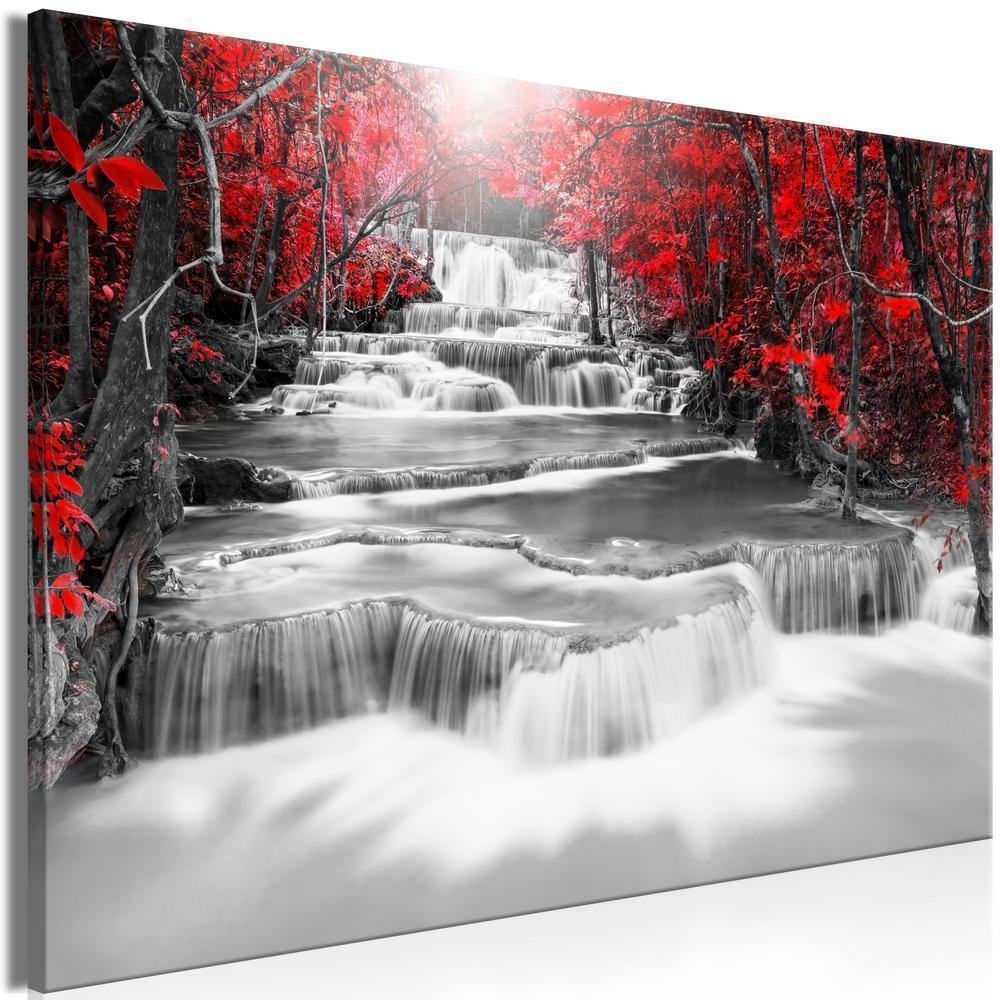 Tableau - Cascade of Thoughts (1 Part) Wide Red