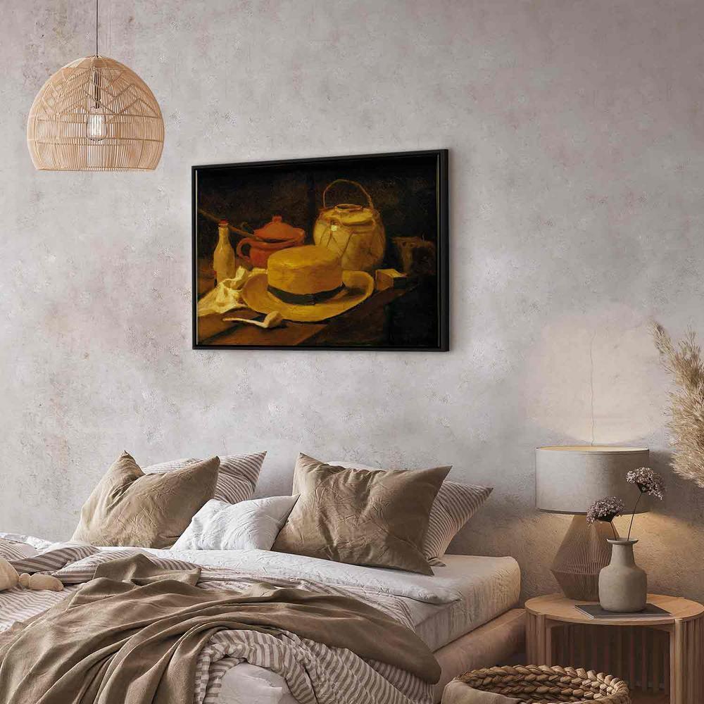 Impression sur toile - Nature morte au chapeau de paille jaune (Vincent Van Gogh)