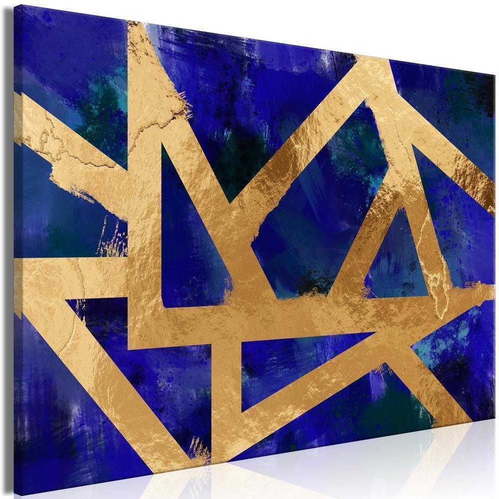 Canvas Print - Golden Geometry (1 Part) Wide-ArtfulPrivacy-Wall Art Collection