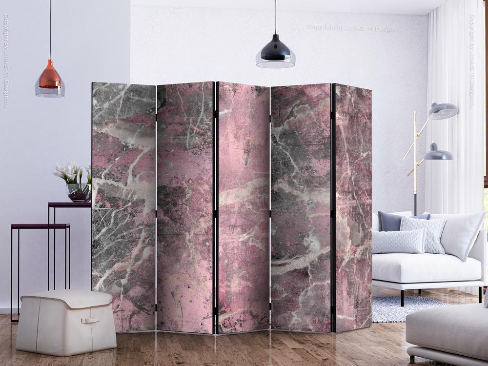 Decorative partition-Room Divider - Stone Spring II-Folding Screen Wall Panel by ArtfulPrivacy