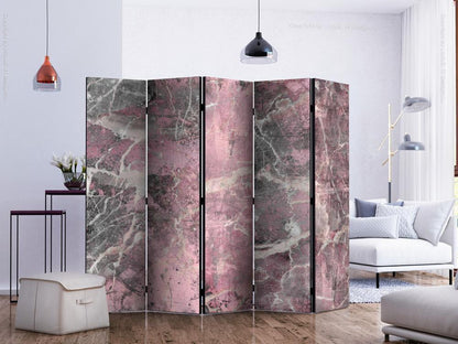 Decorative partition-Room Divider - Stone Spring II-Folding Screen Wall Panel by ArtfulPrivacy