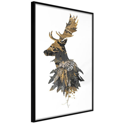 Autumn Framed Poster - King of the Forest-artwork for wall with acrylic glass protection