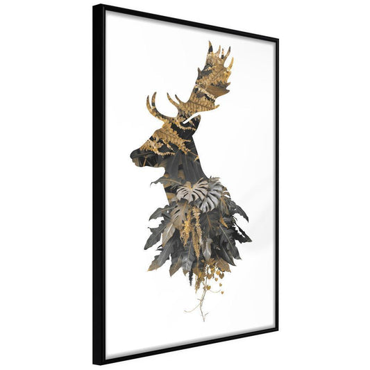 Autumn Framed Poster - King of the Forest-artwork for wall with acrylic glass protection