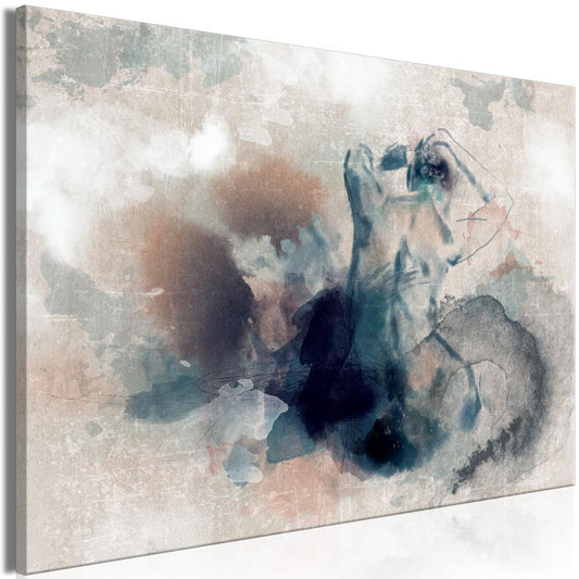 Canvas Print - Thoughtful in Blue-ArtfulPrivacy-Wall Art Collection