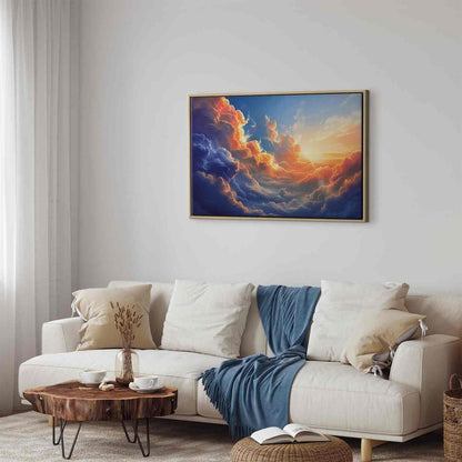 Canvas Print - Sunset Over a Cloudy Sea: A Wonderful Symphony of Colors