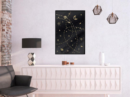 Abstract Poster Frame - Orbits-artwork for wall with acrylic glass protection