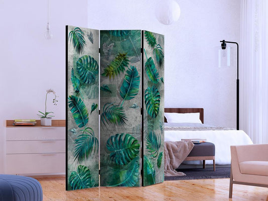 Decorative partition-Room Divider - Modernist Jungle-Folding Screen Wall Panel by ArtfulPrivacy