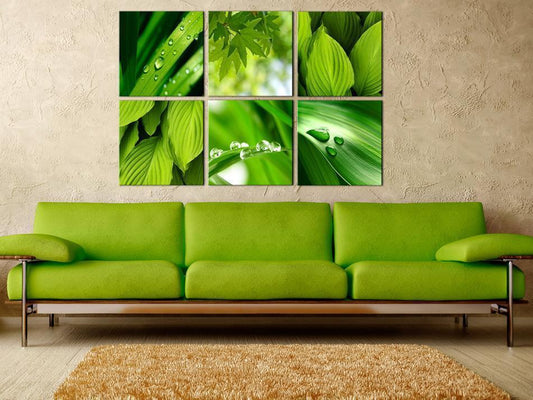 Canvas Print - Fresh green leaves-ArtfulPrivacy-Wall Art Collection