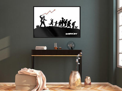 Urban Art Frame - Banksy: The Whip-artwork for wall with acrylic glass protection