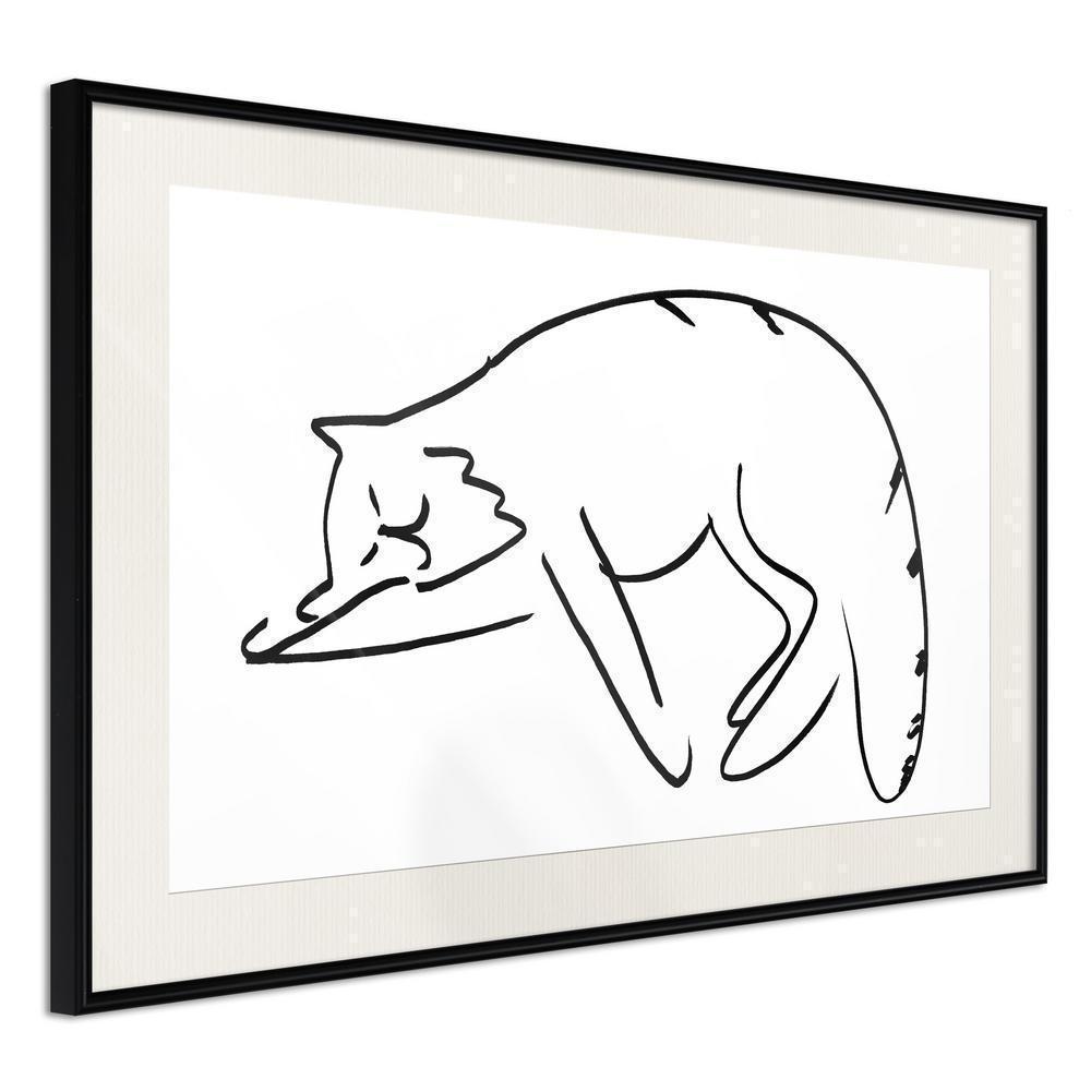 Black and white Wall Frame - Well-Deserved Rest-artwork for wall with acrylic glass protection