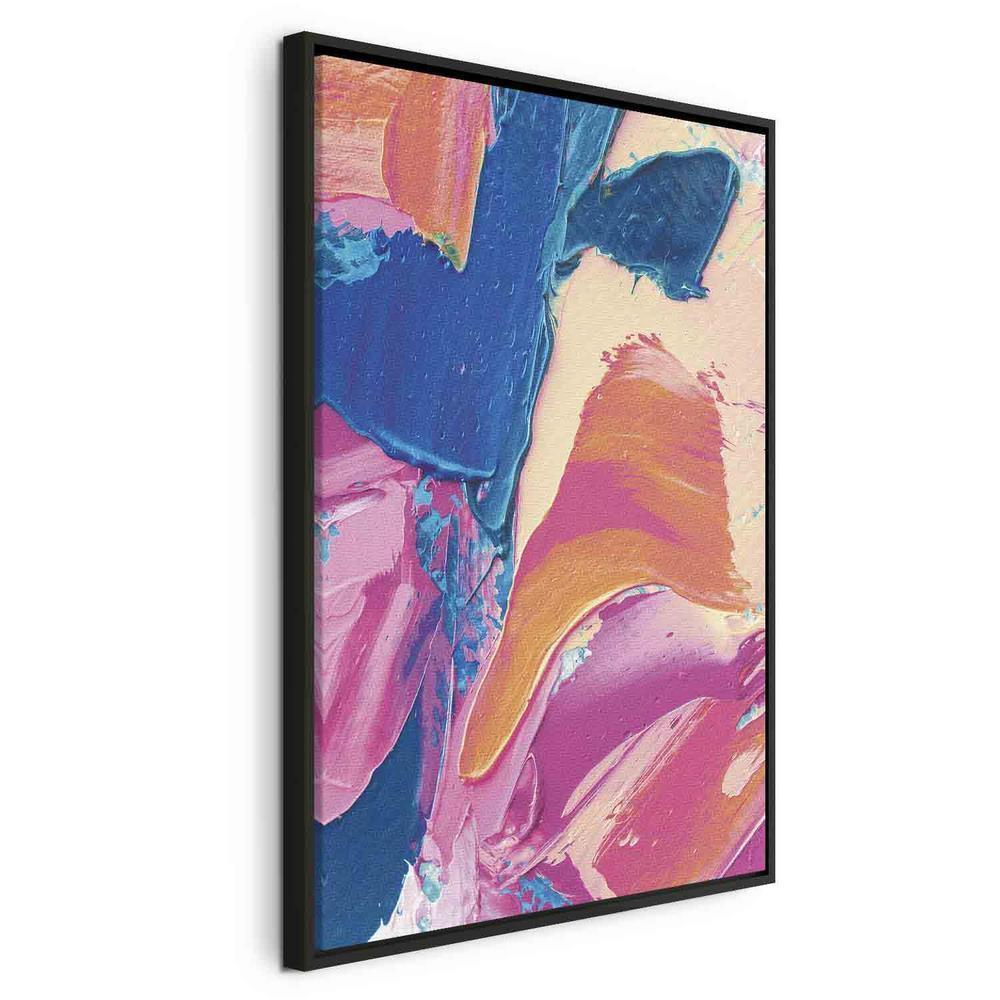 Canvas Print - Energetic Shapes - Dynamic Oil Paint Composition on Canvas