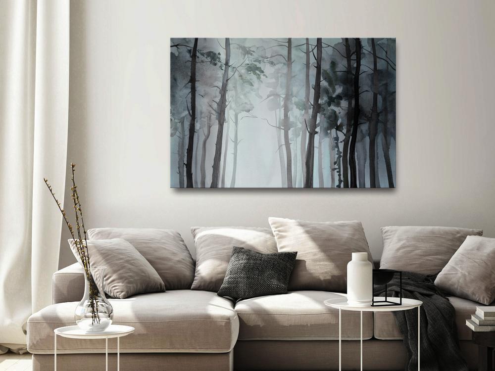 Canvas Print - Hazy Forest (1 Part) Wide-ArtfulPrivacy-Wall Art Collection