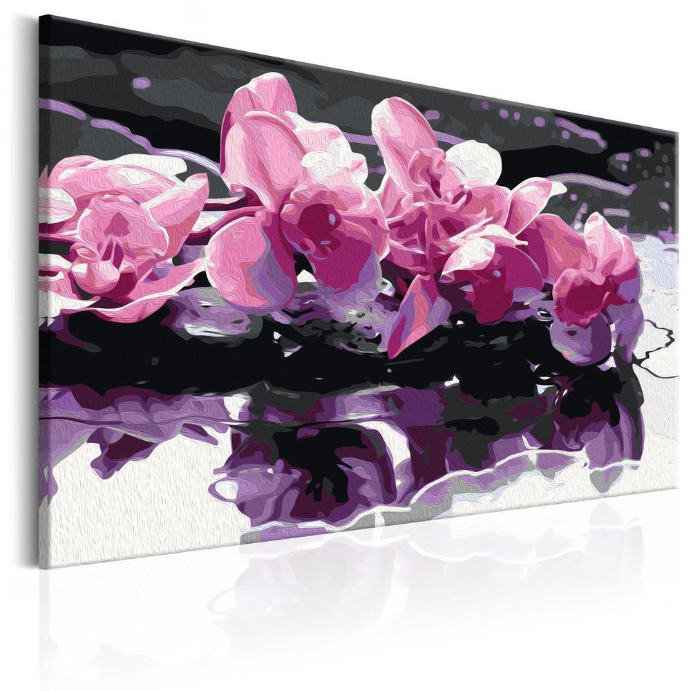 Start learning Painting - Paint By Numbers Kit - Purple Orchid - new hobby