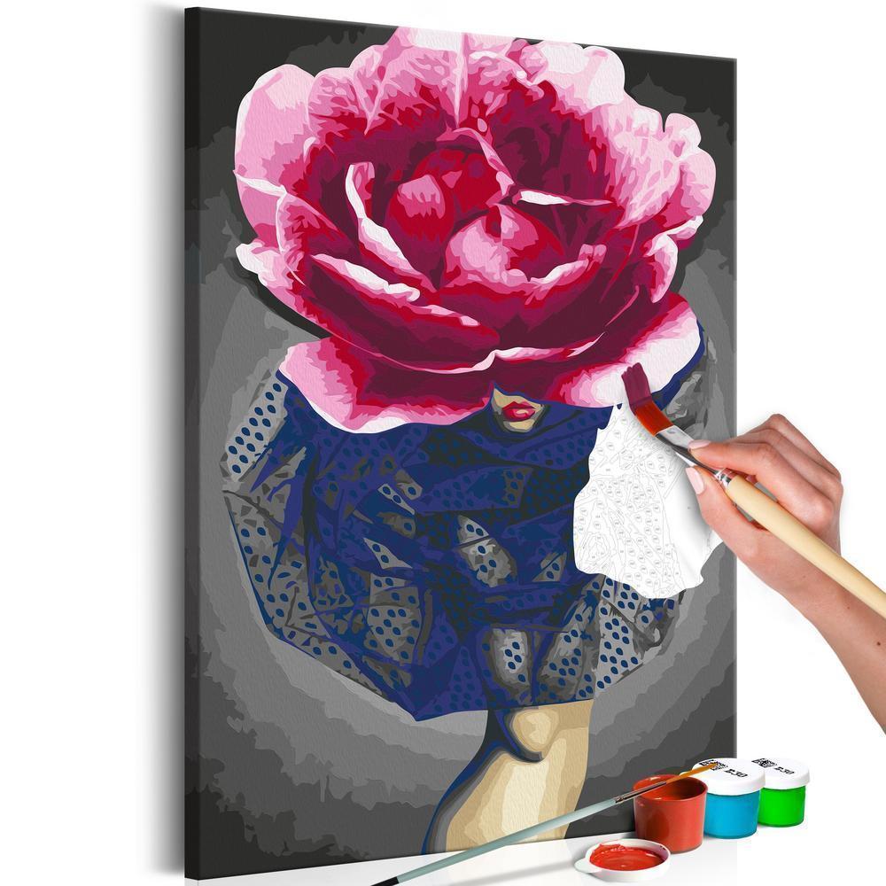 Start learning Painting - Paint By Numbers Kit - Flower Girl - new hobby