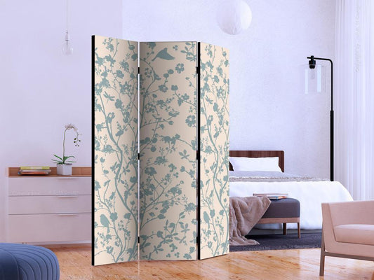 Decorative partition-Room Divider - Spring commotion-Folding Screen Wall Panel by ArtfulPrivacy