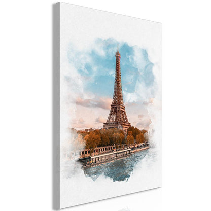 Canvas Print - Paris View (1 Part) Vertical-ArtfulPrivacy-Wall Art Collection
