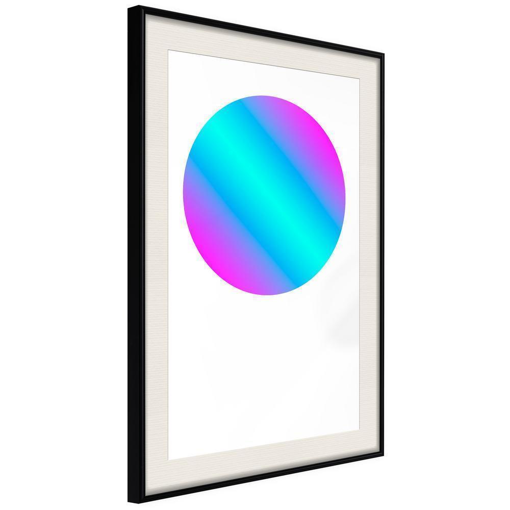 Abstract Poster Frame - Ultraviolet I-artwork for wall with acrylic glass protection