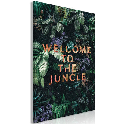 Canvas Print - Welcome to the Junge (1 Part) Vertical-ArtfulPrivacy-Wall Art Collection