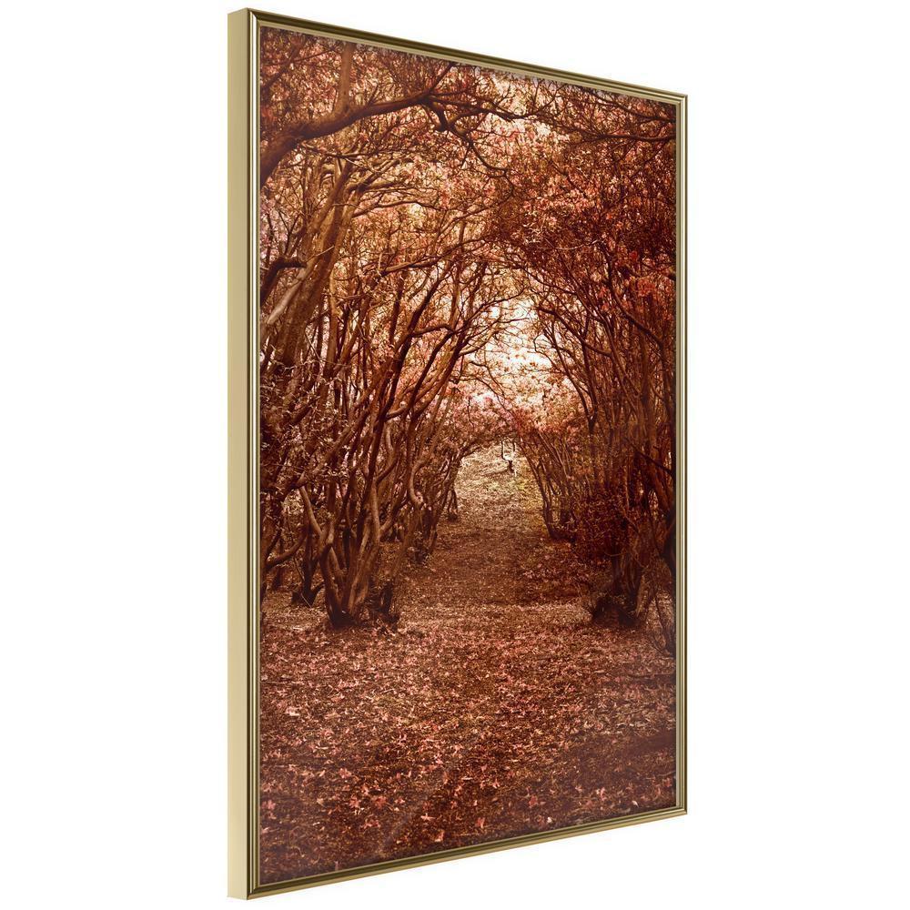 Autumn Framed Poster - Quiet Path-artwork for wall with acrylic glass protection