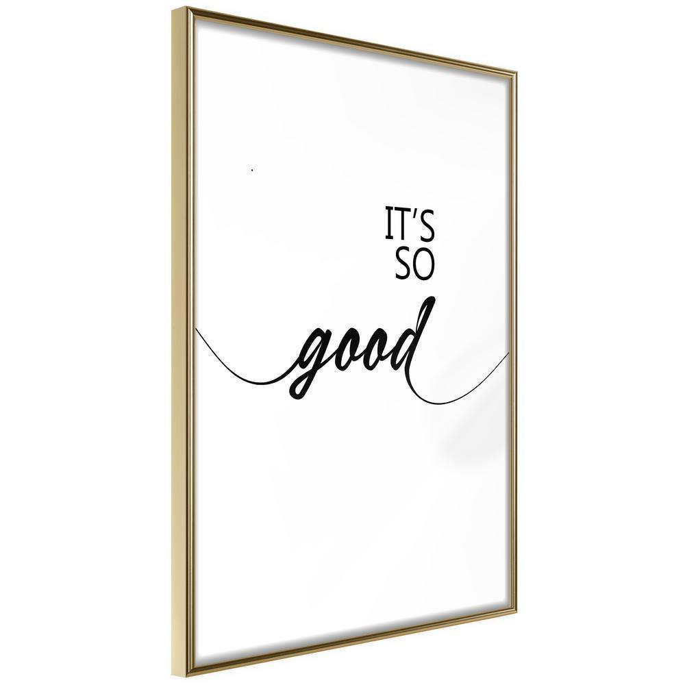 Typography Framed Art Print - So Good-artwork for wall with acrylic glass protection