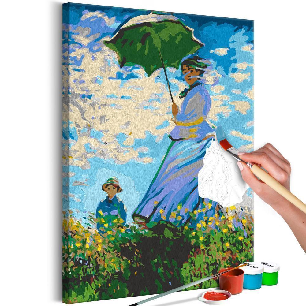 Start learning Painting - Paint By Numbers Kit - Claude Monet: Woman with a Parasol - new hobby