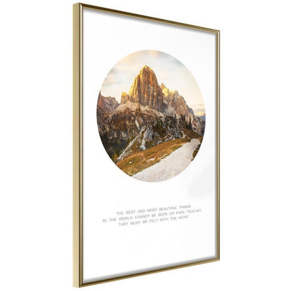 Typography Framed Art Print - Peak of Dreams-artwork for wall with acrylic glass protection