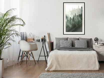 Framed Art - Steaming Forest-artwork for wall with acrylic glass protection