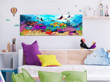 Canvas Print - Underwater Fun (1 Part) Narrow-ArtfulPrivacy-Wall Art Collection