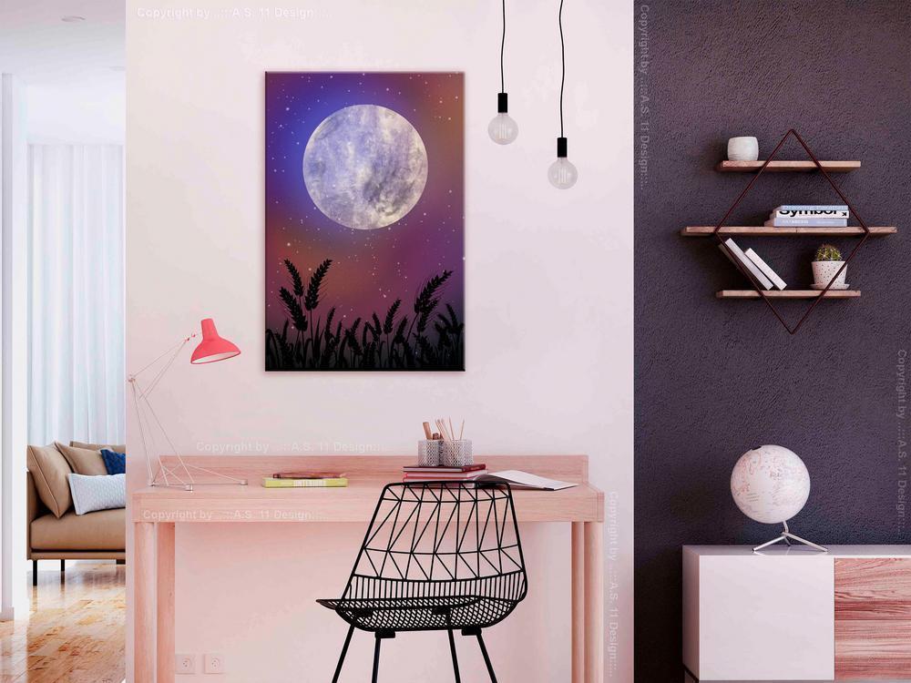 Canvas Print - Night in the Country (1 Part) Vertical-ArtfulPrivacy-Wall Art Collection