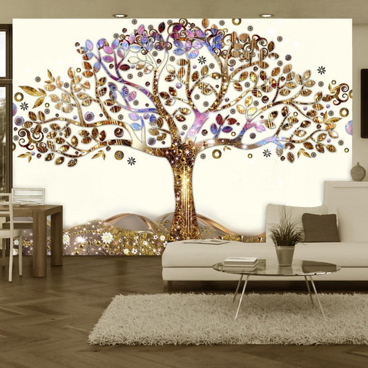 Wall Mural - Golden Tree-Wall Murals-ArtfulPrivacy