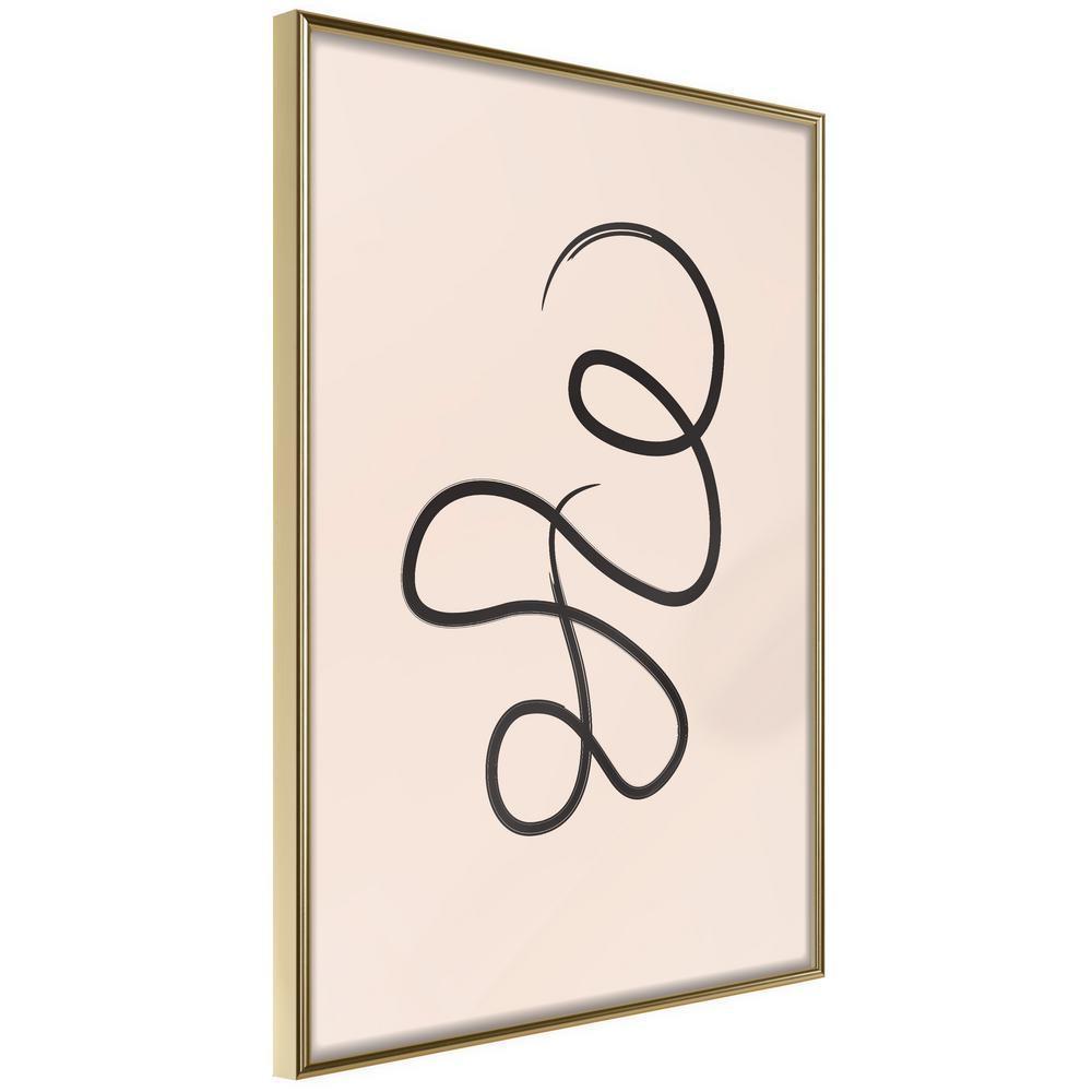 Abstract Poster Frame - Winding Road-artwork for wall with acrylic glass protection