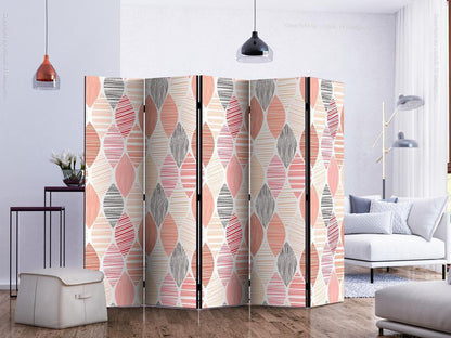 Decorative partition-Room Divider - Spring Leaves II-Folding Screen Wall Panel by ArtfulPrivacy
