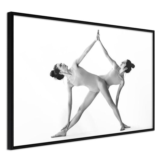 Black and White Framed Poster - Self-Five!-artwork for wall with acrylic glass protection