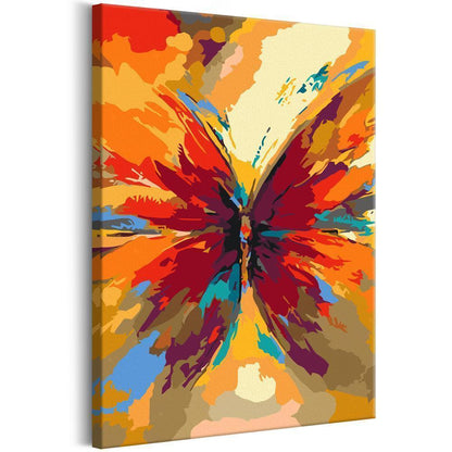 Start learning Painting - Paint By Numbers Kit - Multicolored Butterfly - new hobby