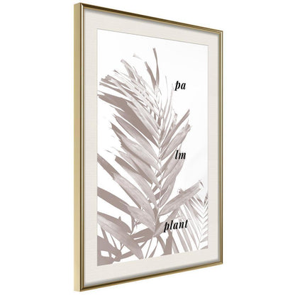 Botanical Wall Art - Beige Palm-artwork for wall with acrylic glass protection