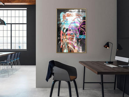 Abstract Poster Frame - Disco Leaves-artwork for wall with acrylic glass protection