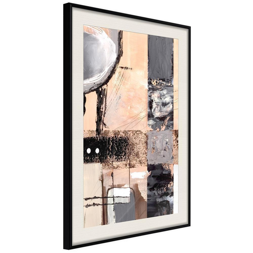 Abstract Poster Frame - Organized Mess-artwork for wall with acrylic glass protection