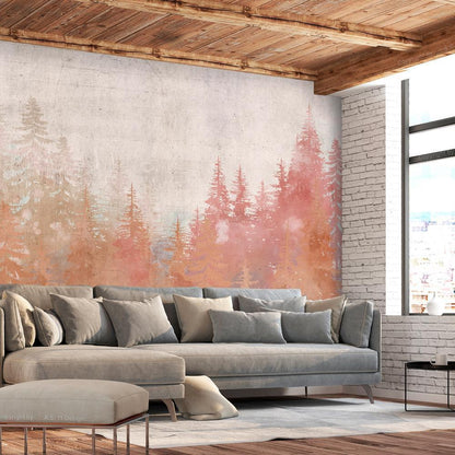 Wall Mural - Forest at Sunset-Wall Murals-ArtfulPrivacy