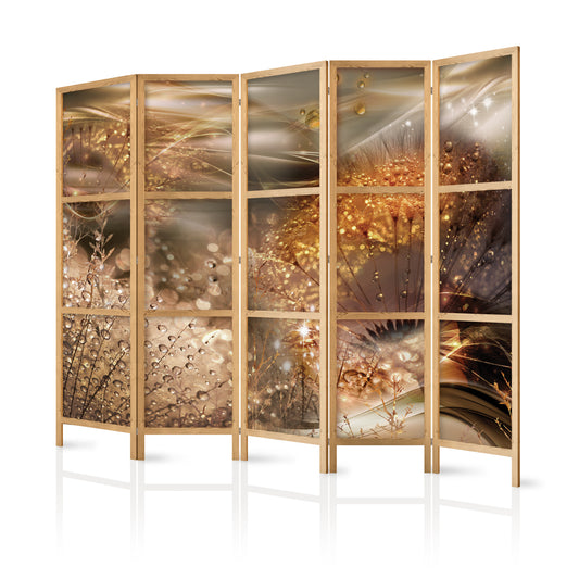 Shoji room Divider - Japanese Room Divider - Dandelions' World II - ArtfulPrivacy