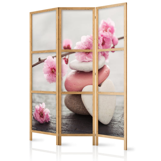 Shoji room Divider - Japanese Room Divider - Stones of Love I - ArtfulPrivacy